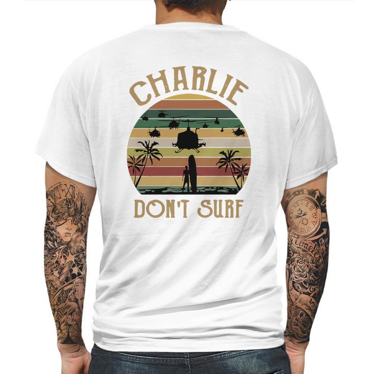 Charlie Dont Surf Retro Vintage Mens Back Print T-shirt