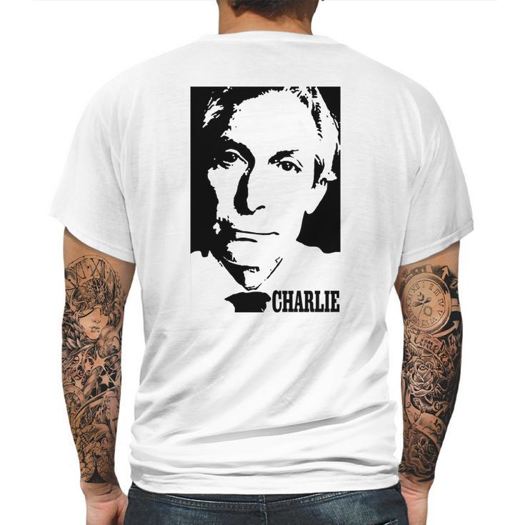 Charlie Watts Mens Back Print T-shirt