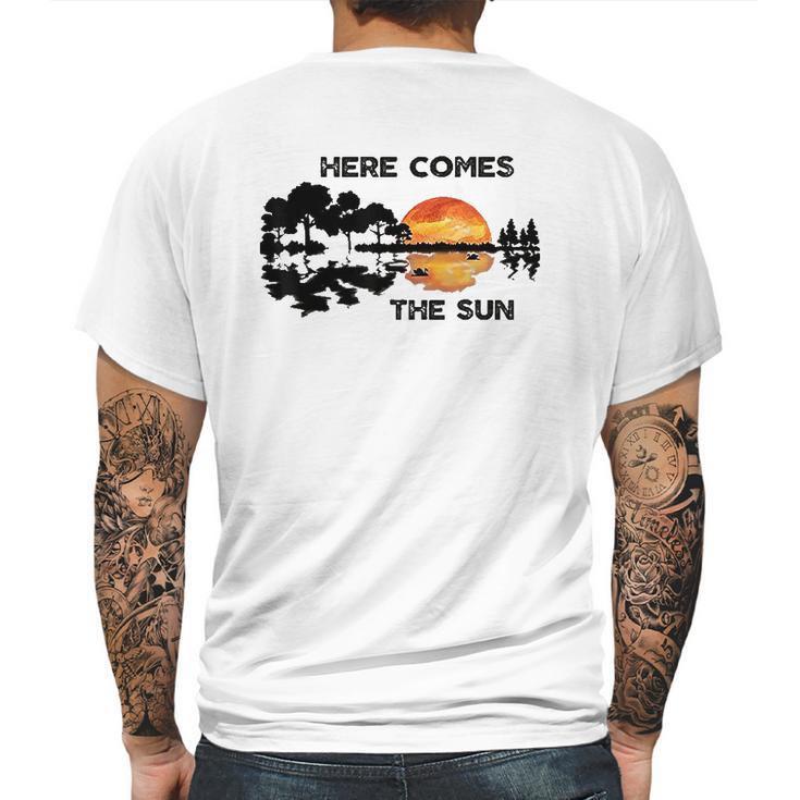 Here Comes The Sun Guitar Silhouette Music Lover Graphic Mens Back Print T-shirt