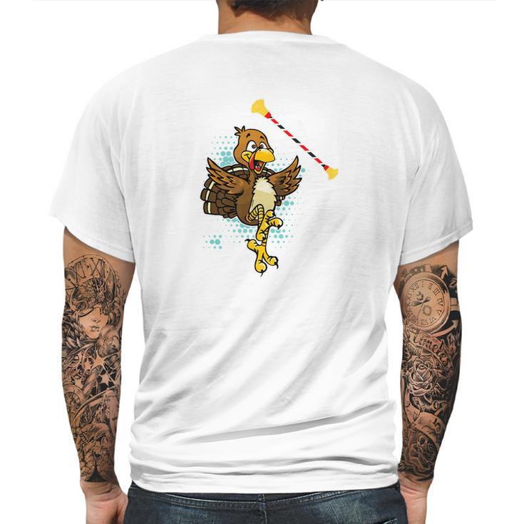 Cool Baton Twirling Turkey Twirler Thanksgiving Fun Mens Back Print T-shirt