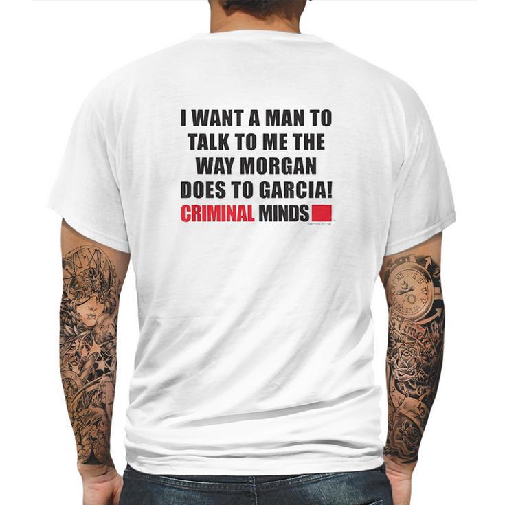 Criminal Minds Morgan And Garcia Mens Back Print T-shirt