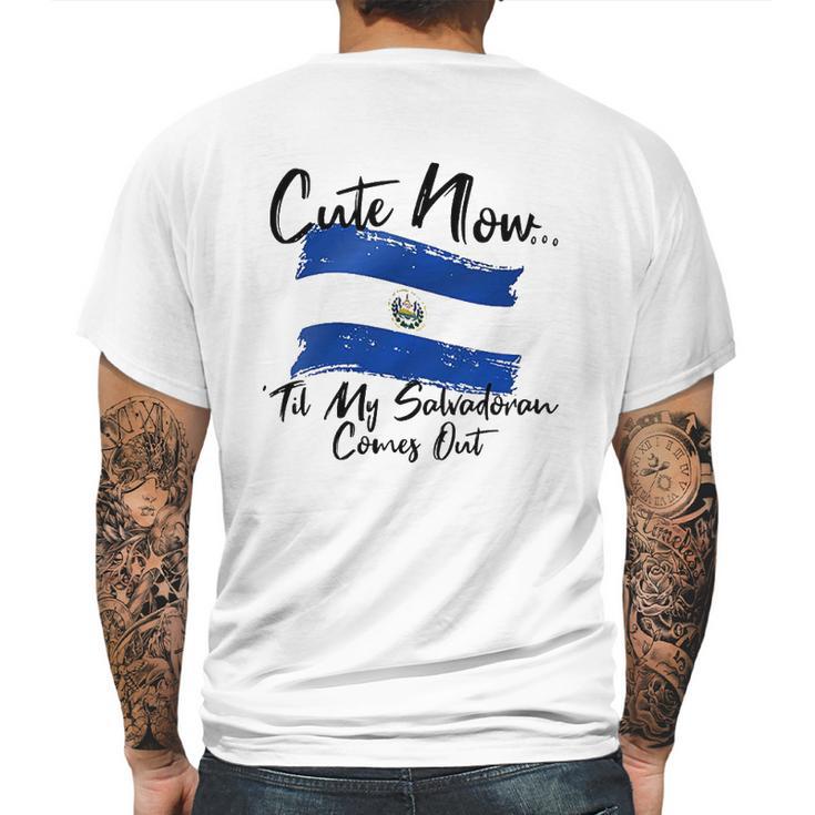 Cute Now Ladies El Salvador Til My Salvadoran Comes Out Wome Mens Back Print T-shirt