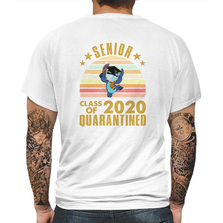 Cute Stitch Disney Senior 2020 Shirt Class Of 2020 Graduation Quarantine Mens Back Print T-shirt