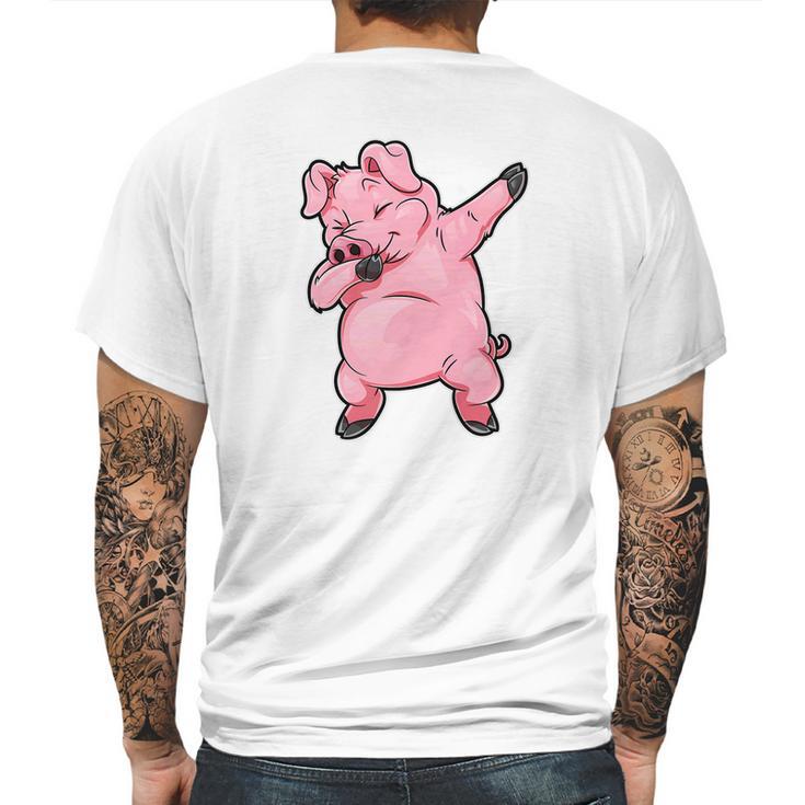 Dabbing Pig Funny Piggy Farm Farmer Pig Dab Dance Mens Back Print T-shirt