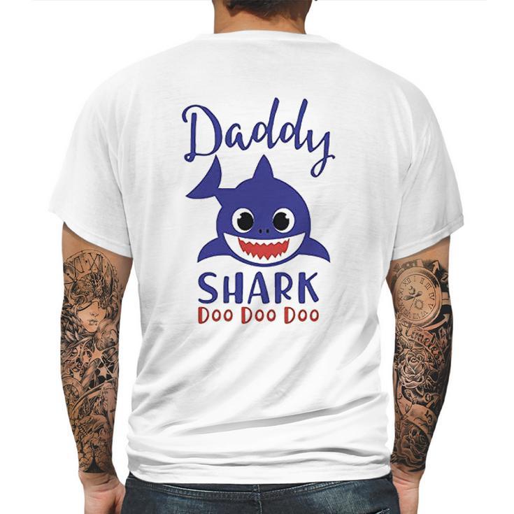 Daddy Shark Doo Doo Mens Back Print T-shirt