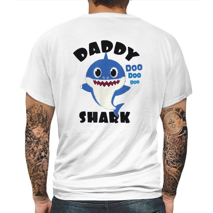 Daddy Shark Gift For Dad Shark Baby Cute Mens Back Print T-shirt