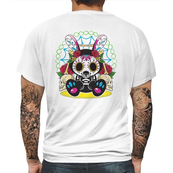 Day Of The Dead Dia De Los Muertos  Bunny Sugar Skull Mens Back Print T-shirt