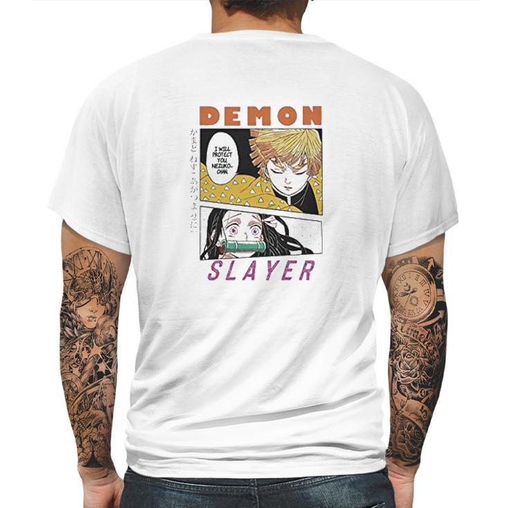 Demon Slayer Comic Mens Back Print T-shirt