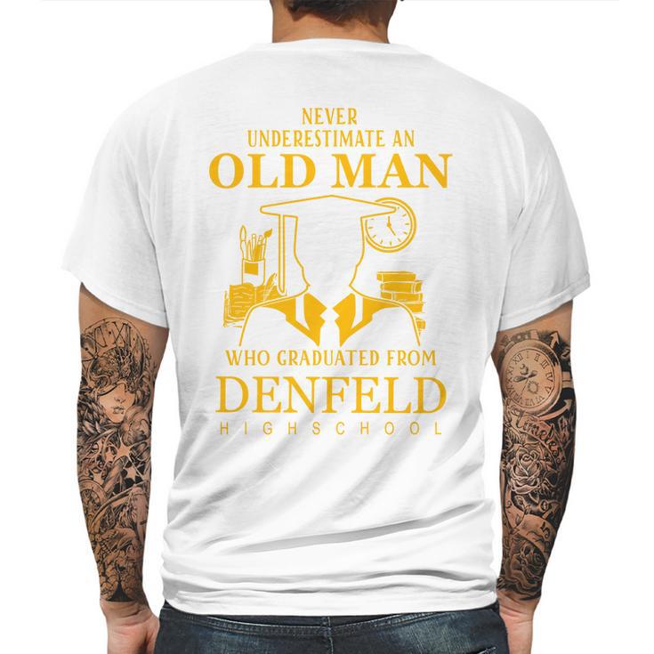 Denfeld High School Mens Back Print T-shirt