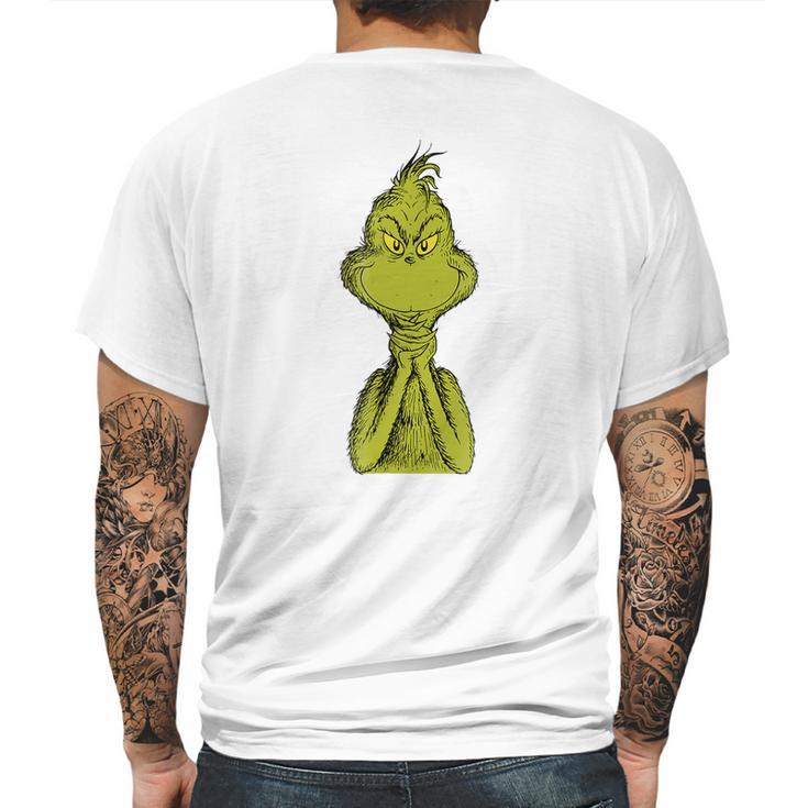 Dr Seuss Classic Sly Grinch Mens Back Print T-shirt