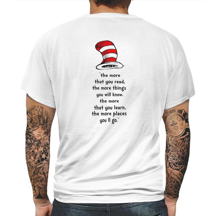 Dr Seuss Day Kids Mens Back Print T-shirt