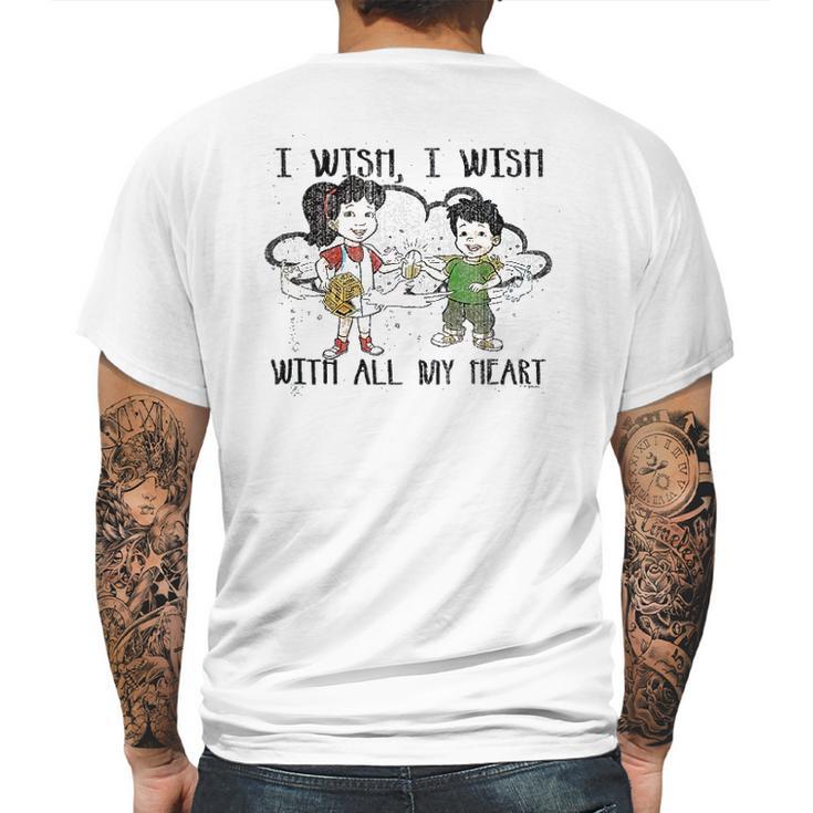 Dragon Tales I Wish Quote Mens Back Print T-shirt