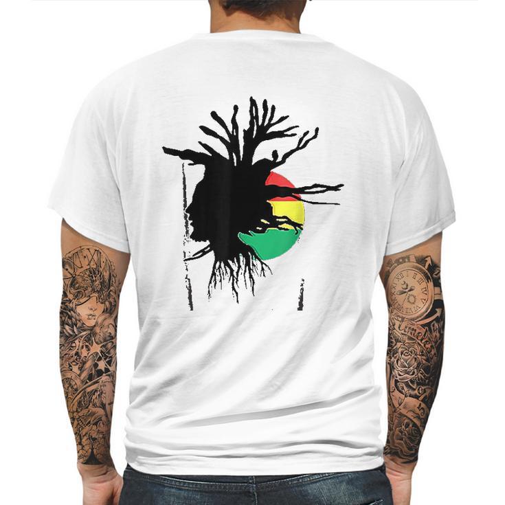 Dreads Ethiopian Flag Mens Back Print T-shirt