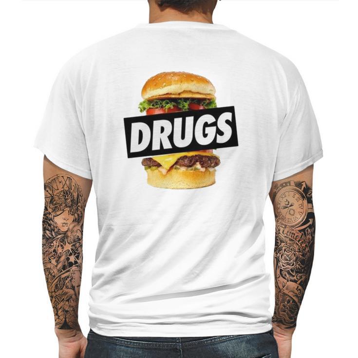 Drugs Burger Hoodie Mens Back Print T-shirt