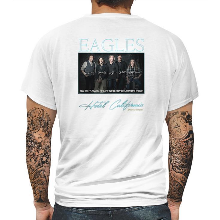 Eagles Played Beginning To End Hotel California Signatures Mens Back Print T-shirt