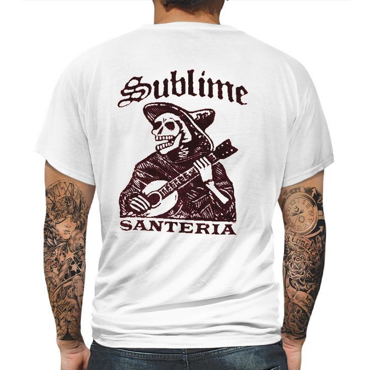 Fea Sublime Santeria Skeleton Mens Back Print T-shirt