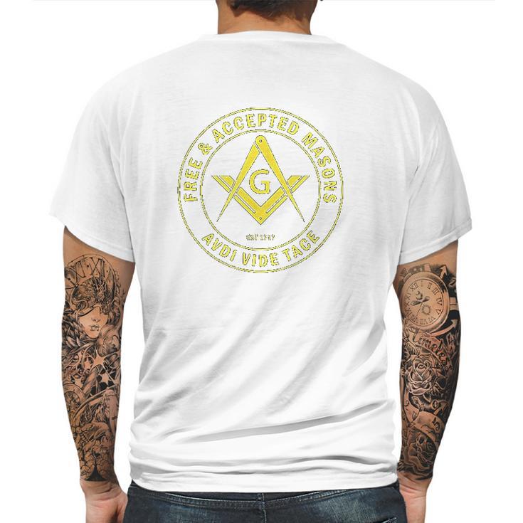 Free  Accepted Masons Mens Back Print T-shirt