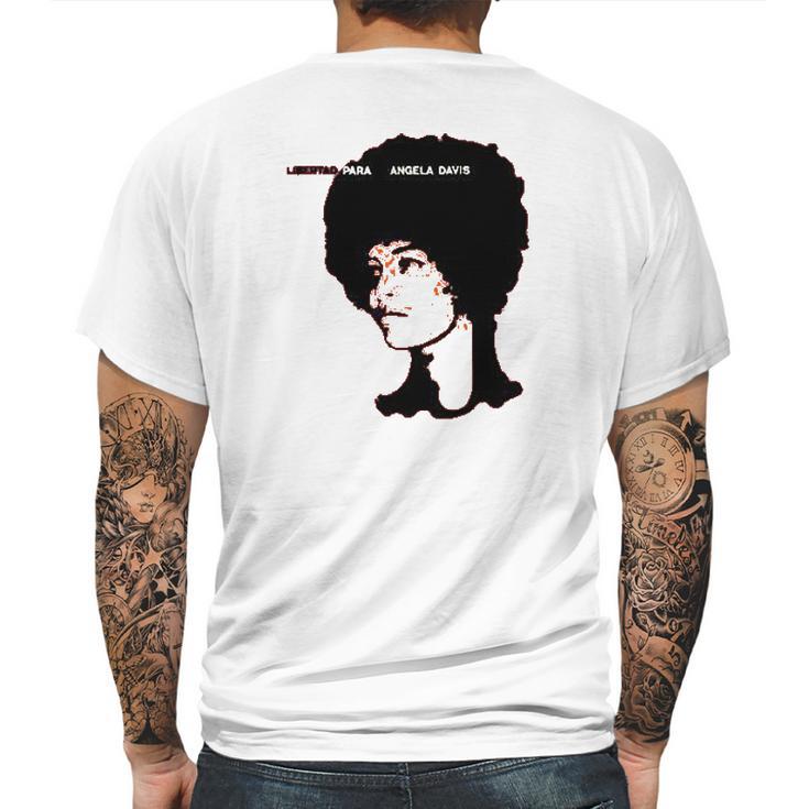 Free Angela Davis Libertad Mens Back Print T-shirt