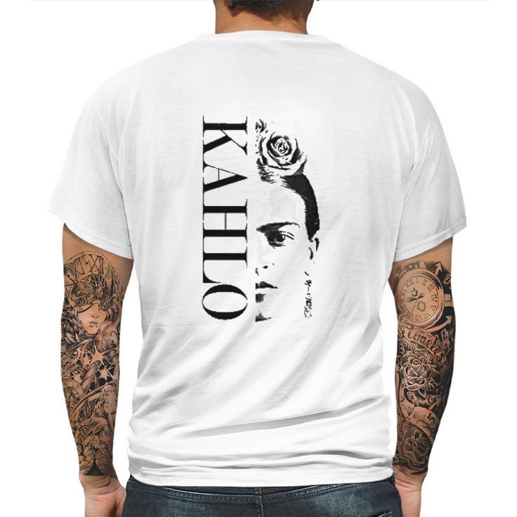 Frida Kahlo Split Portrait Mens Back Print T-shirt