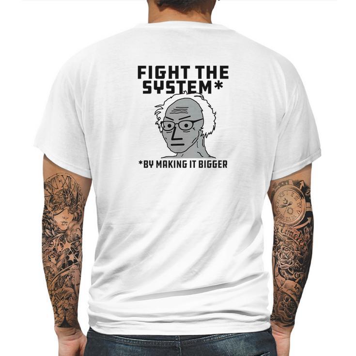 Funny Npc Meme Democrat Socialist Bernie Sanders Mens Back Print T-shirt