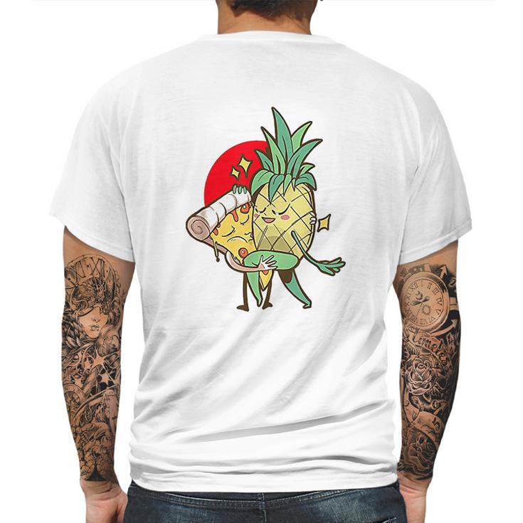 Funny Pineapple Pizza Forbidden Love Hawaiian Mens Back Print T-shirt