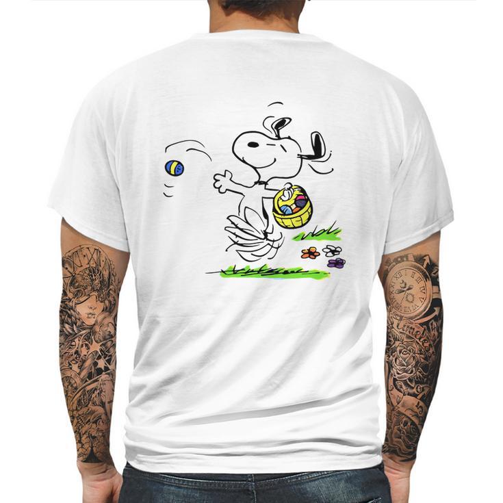 Funny Snoopy Easter Beagle T-Shirt Mens Back Print T-shirt