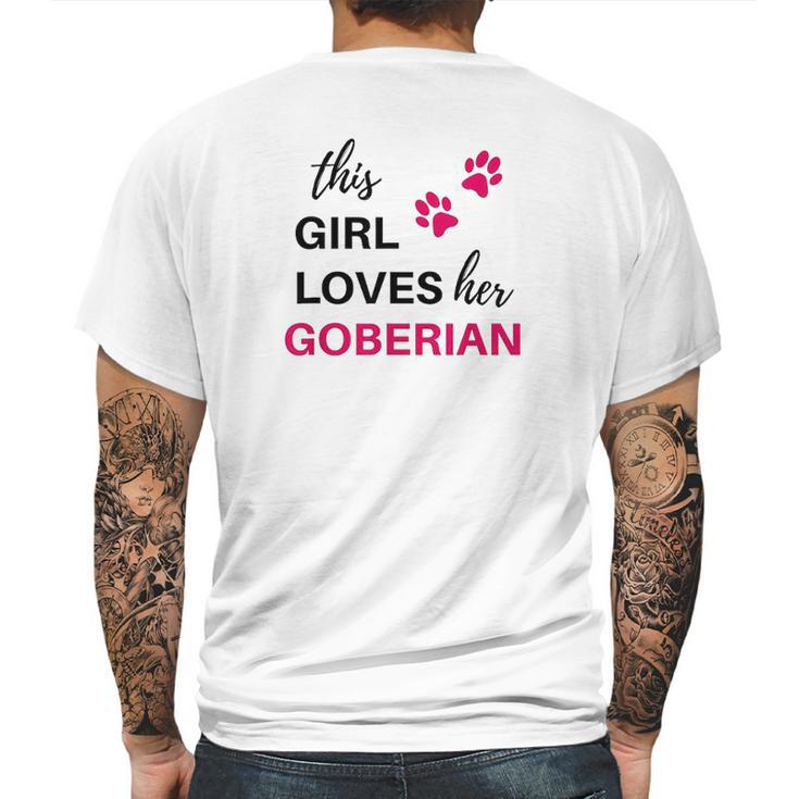 Goberian Gift This Girl Loves Her Goberian Mens Back Print T-shirt