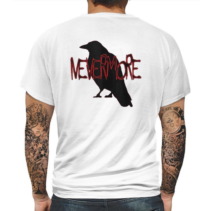 Gothic Nevermore Raven Edgar Allan Poe Gift Mens Back Print T-shirt