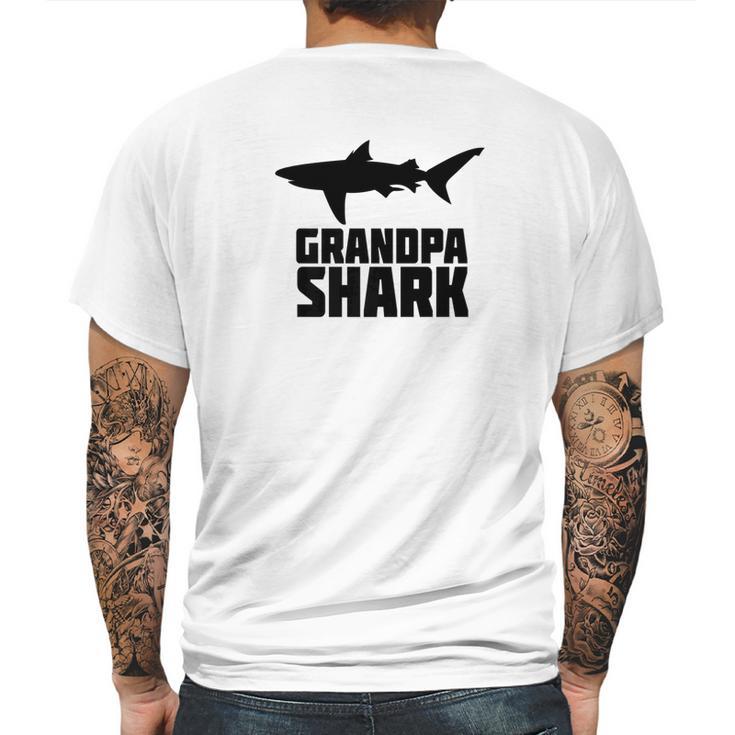 Grandpa Shark Shirt Matching Family Tribe Papa Mens Back Print T-shirt