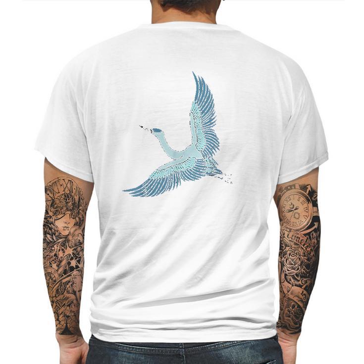 Great Blue Flying Heron Mens Back Print T-shirt