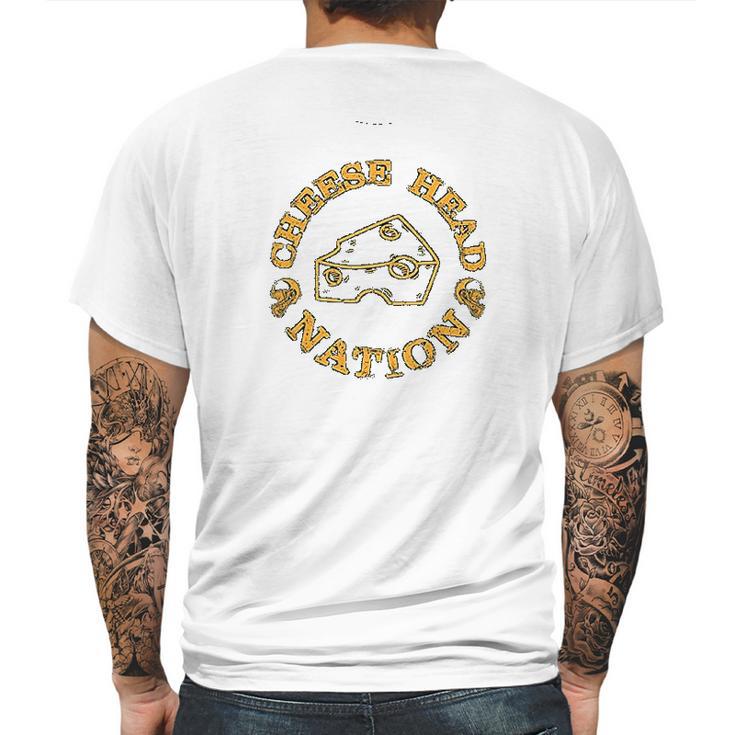 Green Bay Football Fans Cheese Head Nation Classic Mens Back Print T-shirt