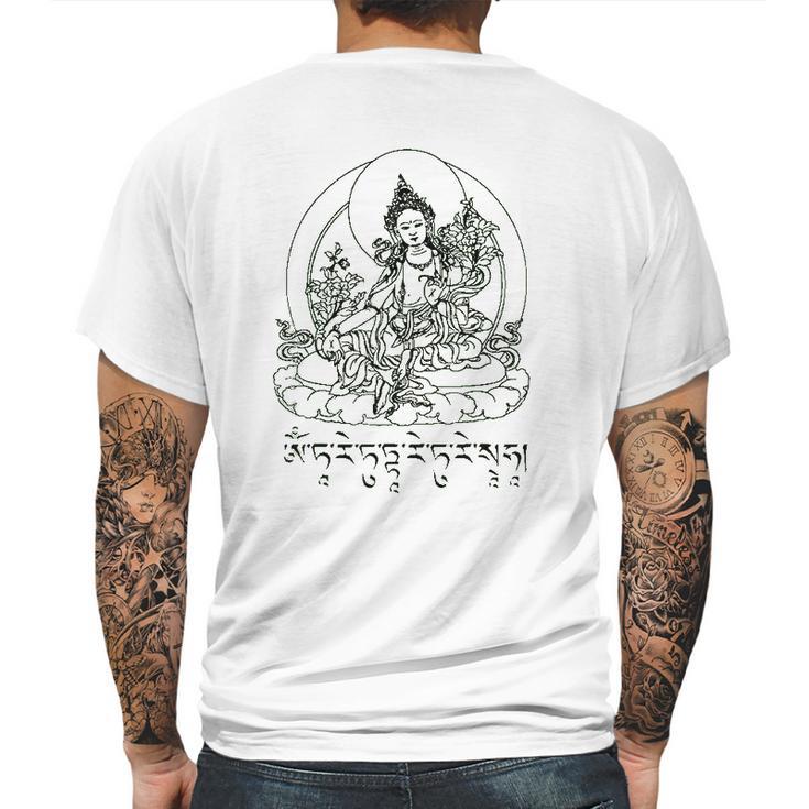 Green Tara Mantra Mens Back Print T-shirt