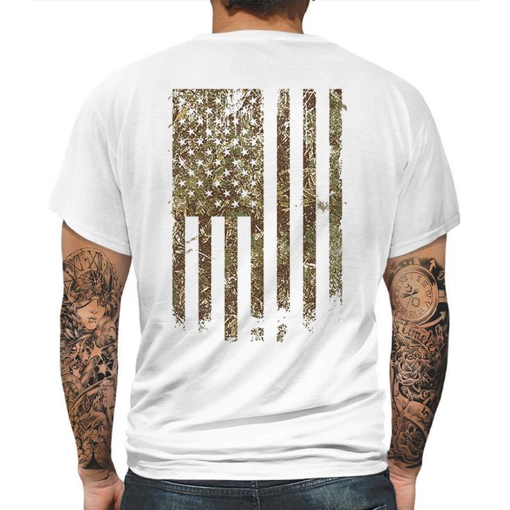 Grunt Style Outdoors Camo Flag Mens Back Print T-shirt