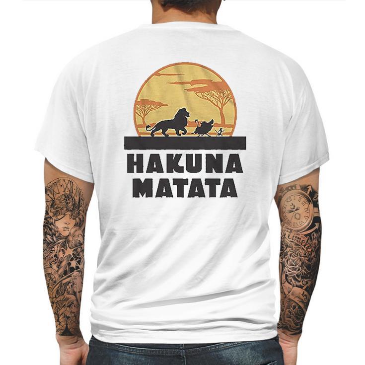 Hakuna Matata  Africa Simba Mufasa Mens Back Print T-shirt