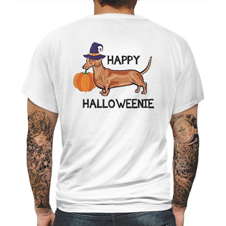 Halloweenie Halloween Dachshund Mens Back Print T-shirt