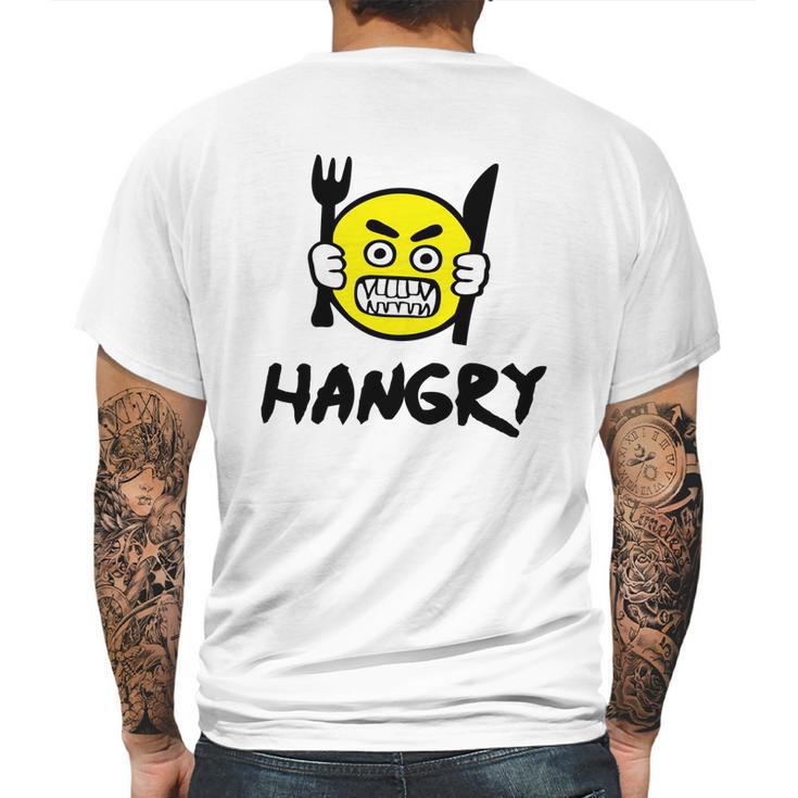 Hangry Emoji Mens Back Print T-shirt