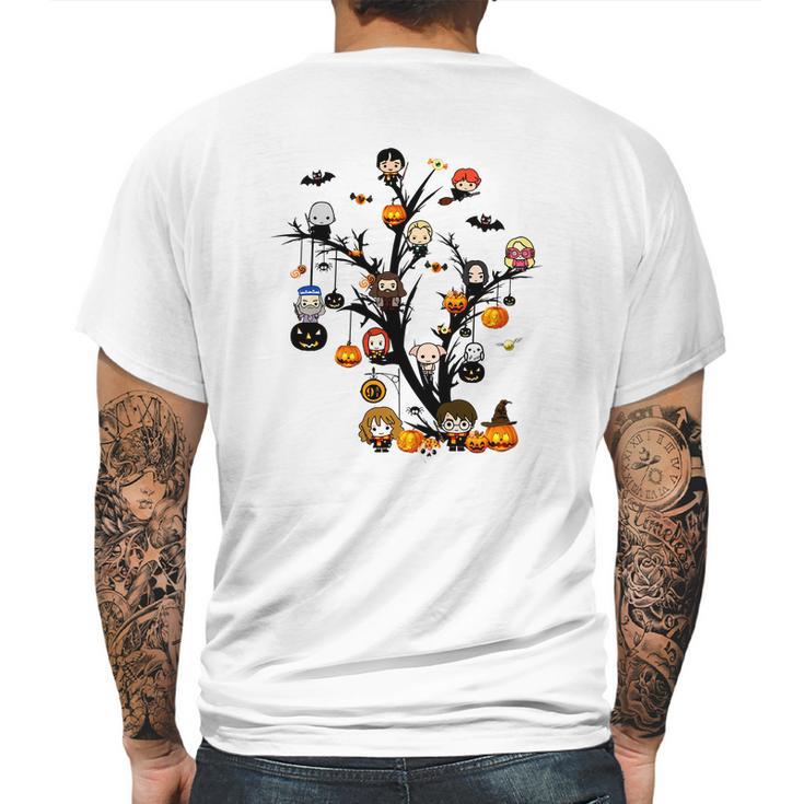 Harry Potter Chibi Pumpkin Halloween Tree Shirt Mens Back Print T-shirt