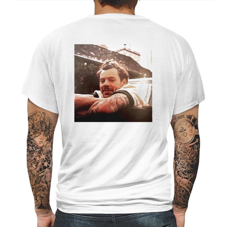 Harry Style Mustacherry Harry Edward Styles Mens Back Print T-shirt