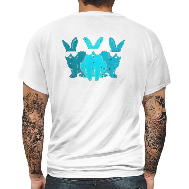 Hip Trio Bunnies Shades Funny Hipster Easter Mens Back Print T-shirt