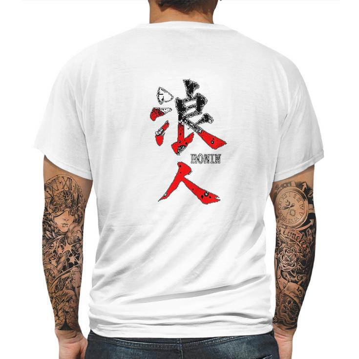 Japanese Ronin Kanji Mens Back Print T-shirt