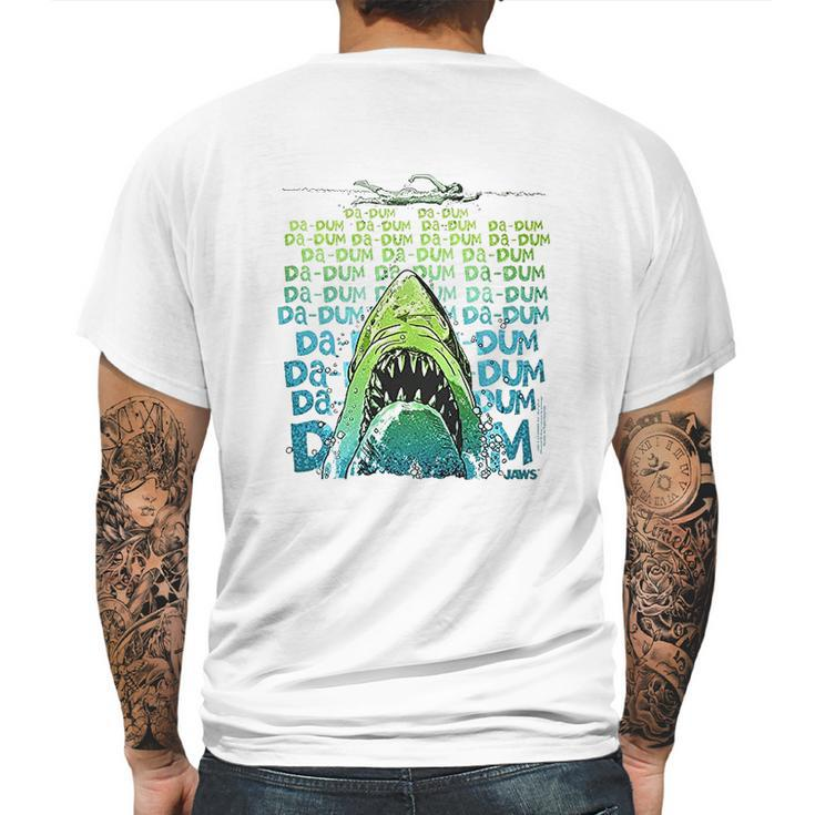 Jaws Shark Movie Dadum Theme Song Mens Back Print T-shirt