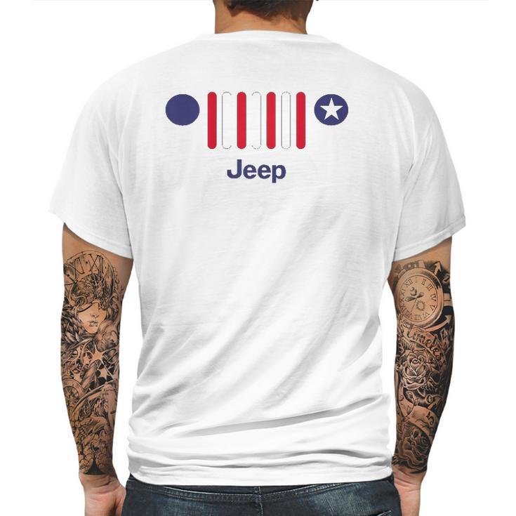 Mens Jeep America 7-Slot Grille Mens Back Print T-shirt