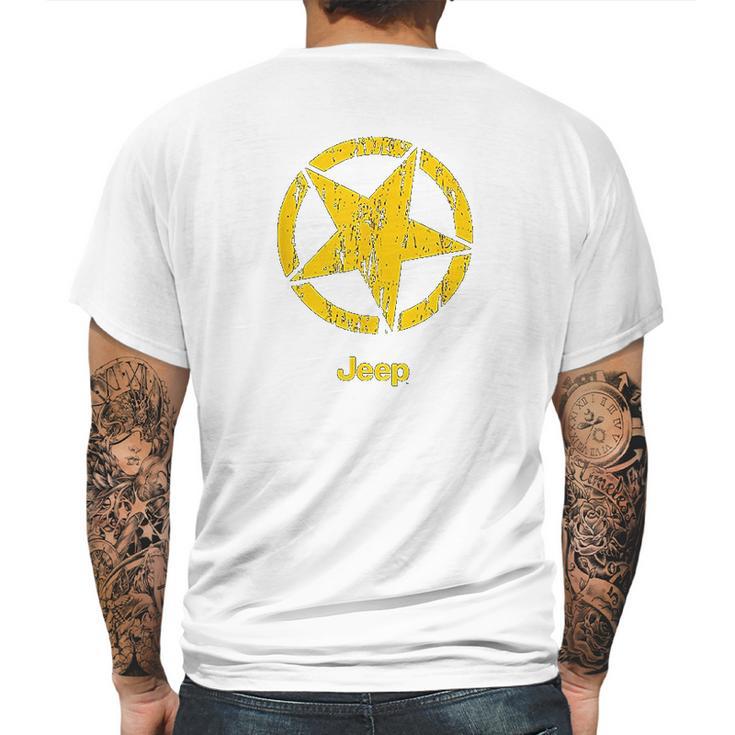 Jeep Willys Star Mens Back Print T-shirt