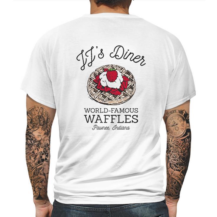 Jjs Diner Leslie Worlds Best Waffles Tv Show Mens Back Print T-shirt