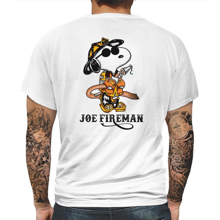 Joe Fireman Snoopy Mens Back Print T-shirt