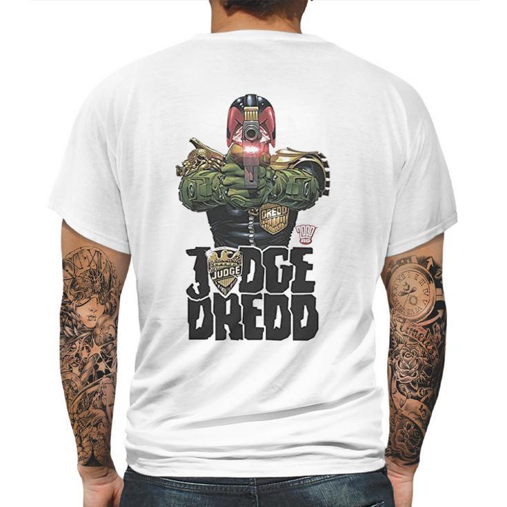 Judge Dredd In My Sights Mens Back Print T-shirt