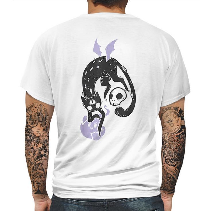 Kawaii Black Cat Pastel Goth Soft Grunge Clothing Mens Back Print T-shirt