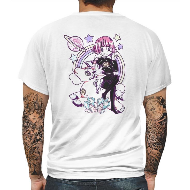 Kawaii Pastel Goth Unicorn Cute Gothic Girl Wicca For Kids Mens Back Print T-shirt