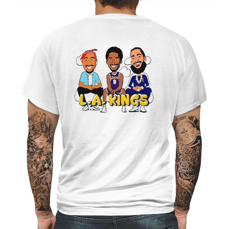 Kb Nipsey Pac La Legends Cartoon Artwork Mens Back Print T-shirt