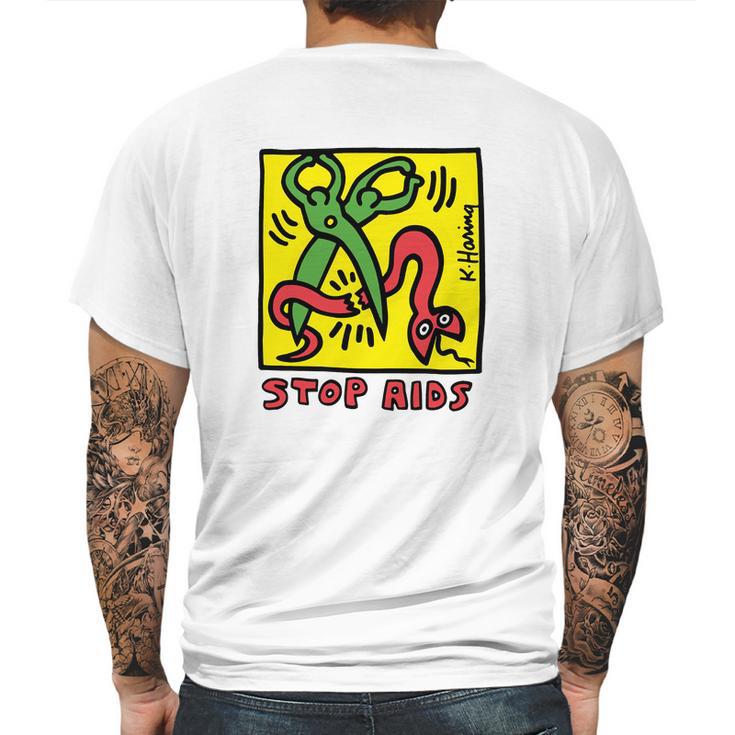 Keith Haring Stop Aids Mens Back Print T-shirt